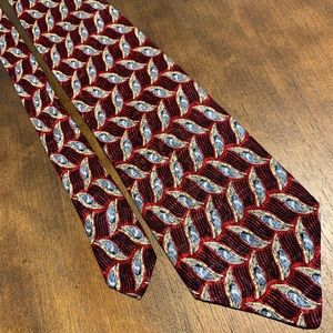 Geometric silk neck tie